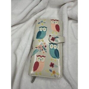 Shagwear Wallet Womens Floral Owl Print Clutch Organizer Cute Gift Accessory